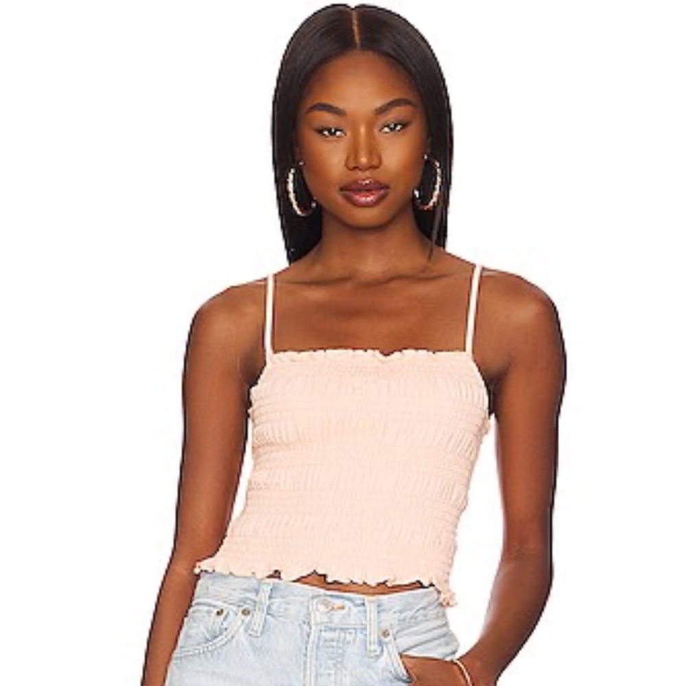 BCBGeneration Pink Cropped Tank Top